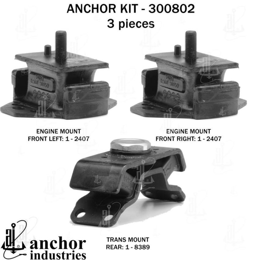 ANCHOR MOUNTS 300802 ENGINE MNT KIT