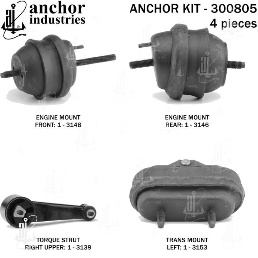 ANCHOR MOUNTS 300805 ENGINE MNT KIT