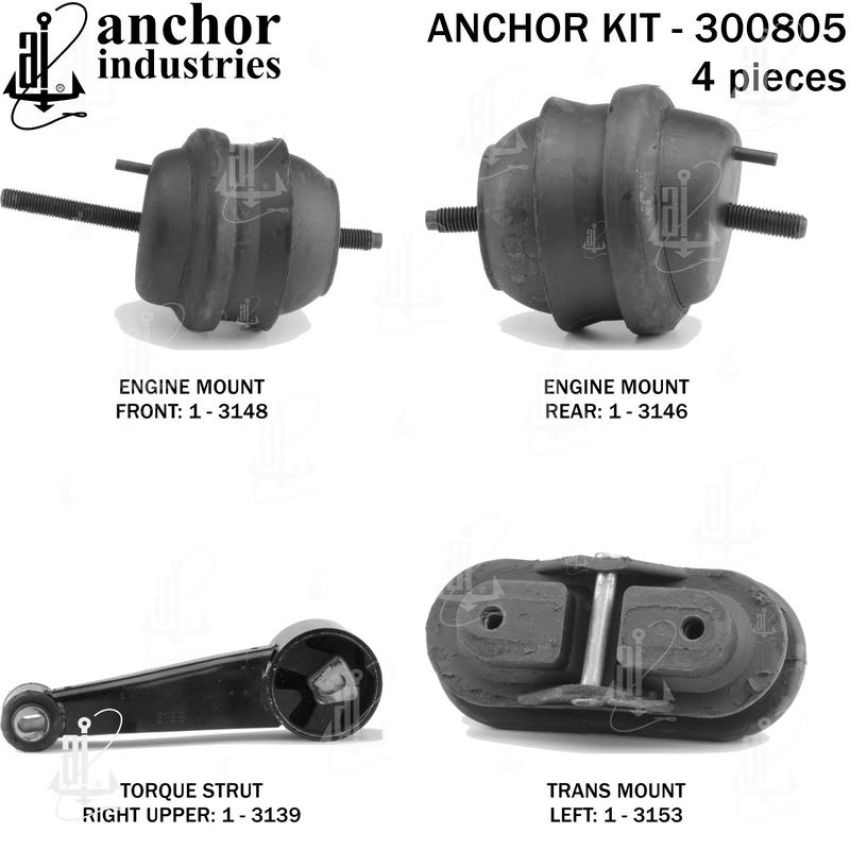 ANCHOR MOUNTS 300805 ENGINE MNT KIT