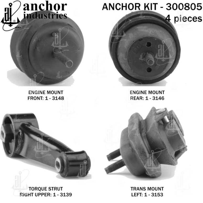 ANCHOR MOUNTS 300805 ENGINE MNT KIT