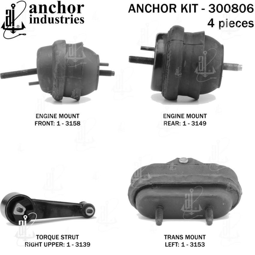 ANCHOR MOUNTS 300806 ENGINE MNT KIT