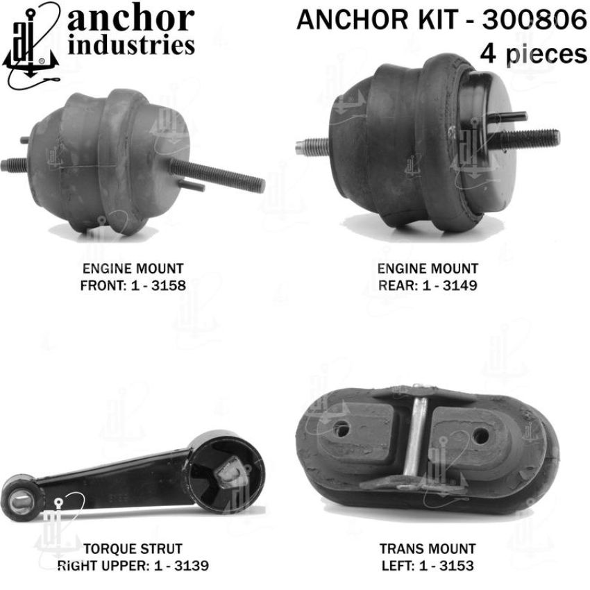 ANCHOR MOUNTS 300806 ENGINE MNT KIT