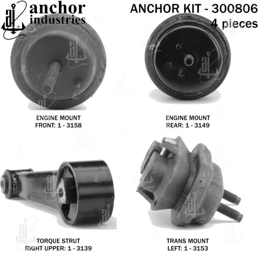 ANCHOR MOUNTS 300806 ENGINE MNT KIT