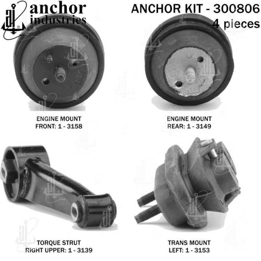 ANCHOR MOUNTS 300806 ENGINE MNT KIT