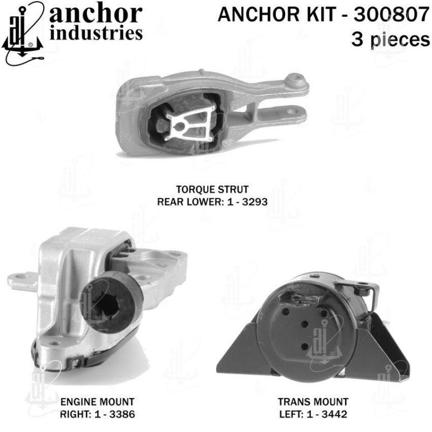 ANCHOR MOUNTS 300807 ENGINE MNT KIT