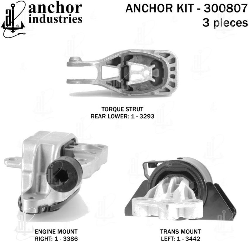 ANCHOR MOUNTS 300807 ENGINE MNT KIT