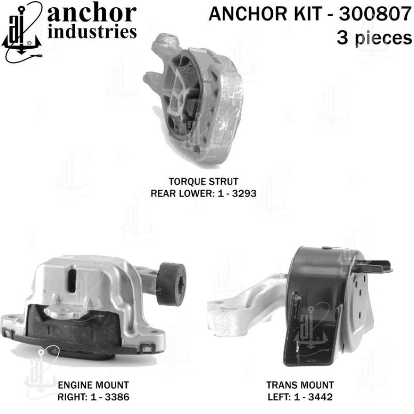 ANCHOR MOUNTS 300807 ENGINE MNT KIT