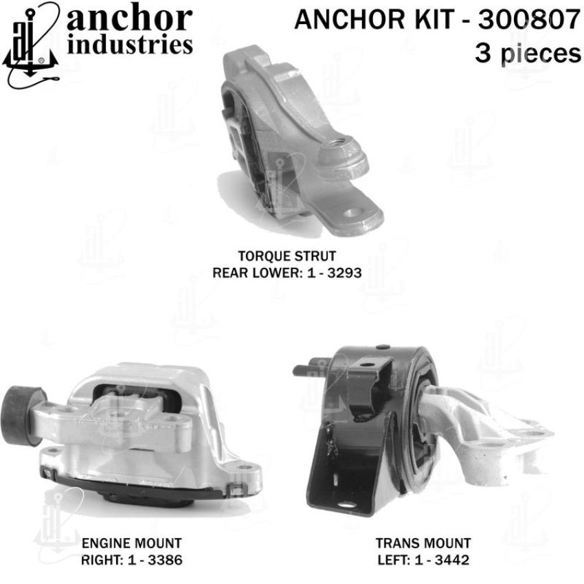 ANCHOR MOUNTS 300807 ENGINE MNT KIT