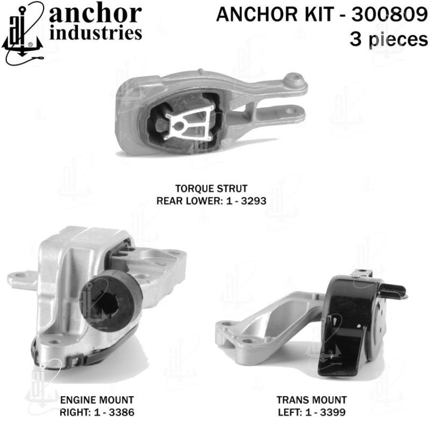 ANCHOR MOUNTS 300809 ENGINE MNT KIT