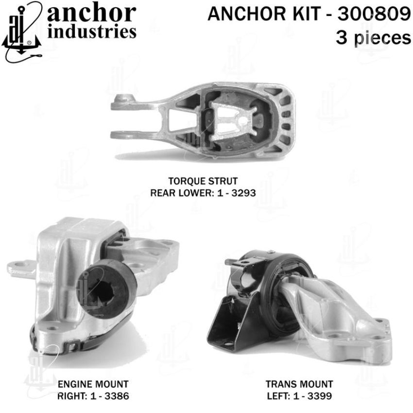 ANCHOR MOUNTS 300809 ENGINE MNT KIT