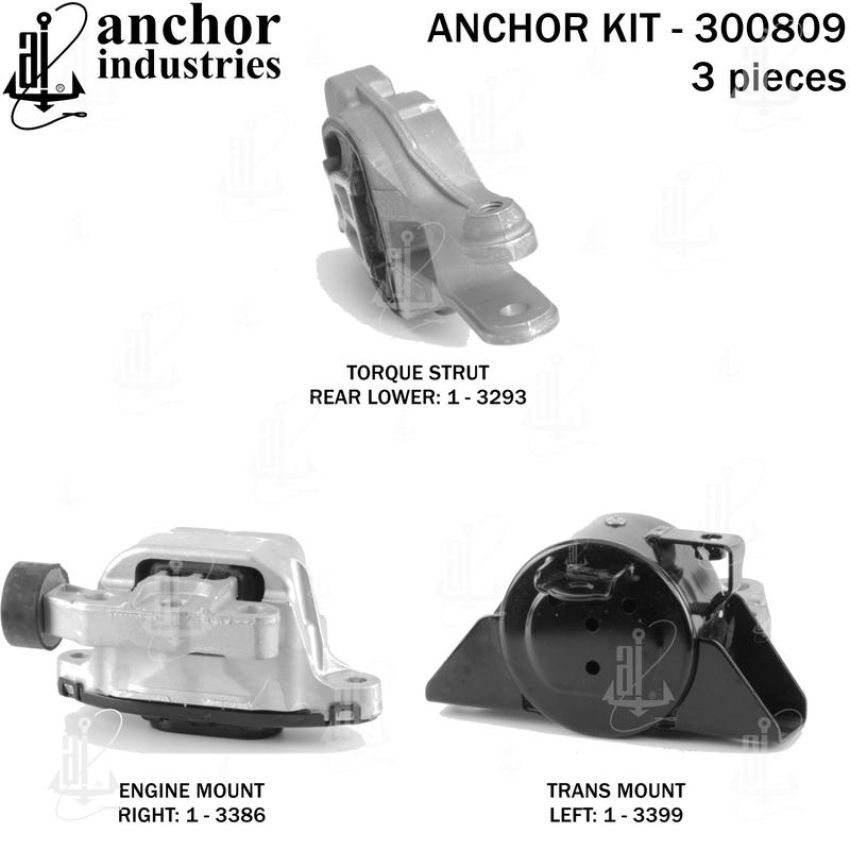 ANCHOR MOUNTS 300809 ENGINE MNT KIT