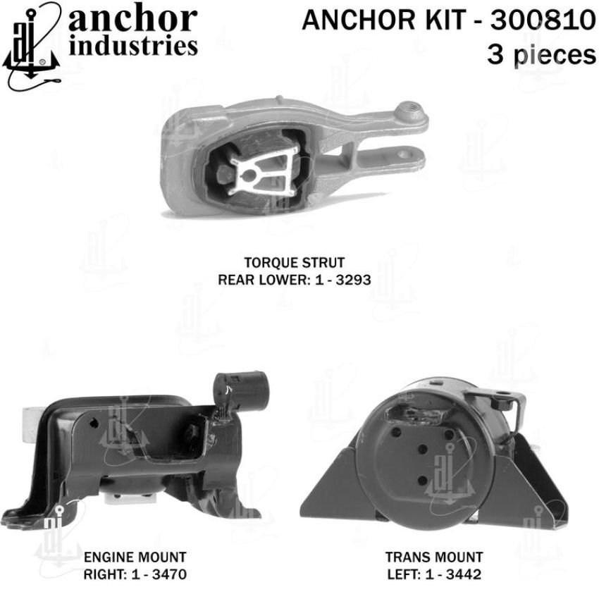 ANCHOR MOUNTS 300810 ENGINE MNT KIT