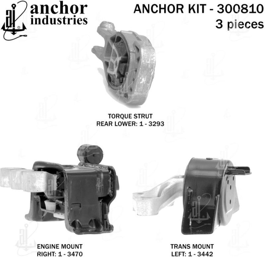ANCHOR MOUNTS 300810 ENGINE MNT KIT