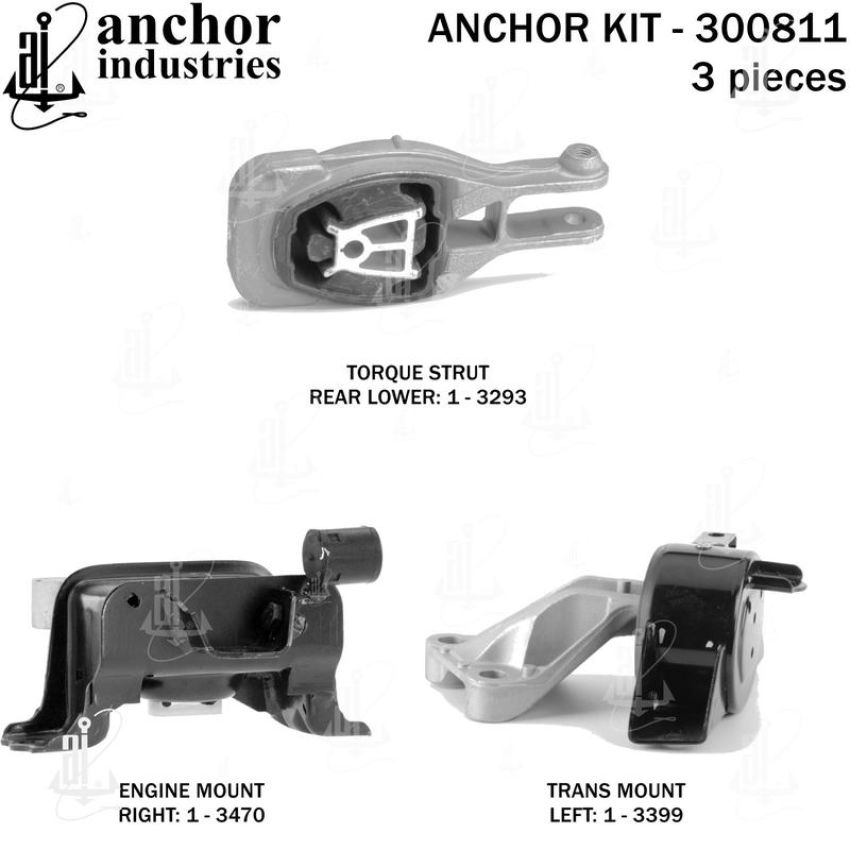 ANCHOR MOUNTS 300811 ENGINE MNT KIT