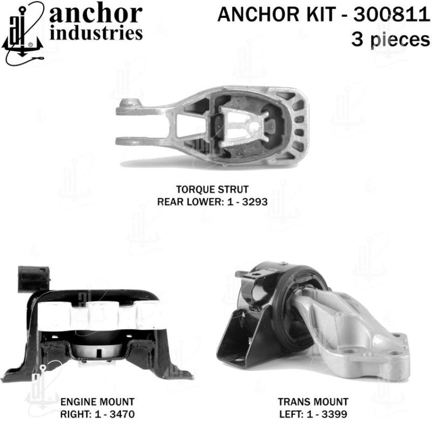 ANCHOR MOUNTS 300811 ENGINE MNT KIT