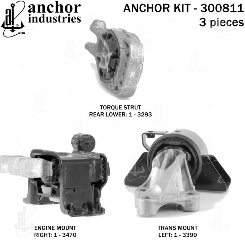 ANCHOR MOUNTS 300811 ENGINE MNT KIT