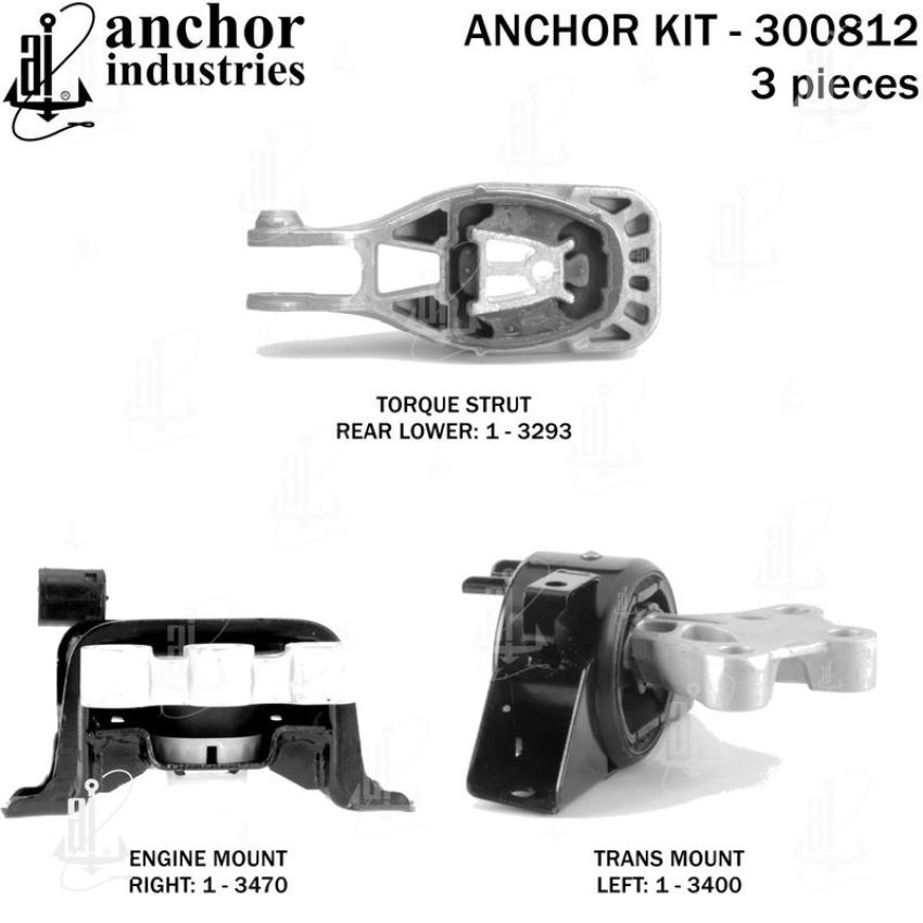 ANCHOR MOUNTS 300812 ENGINE MNT KIT