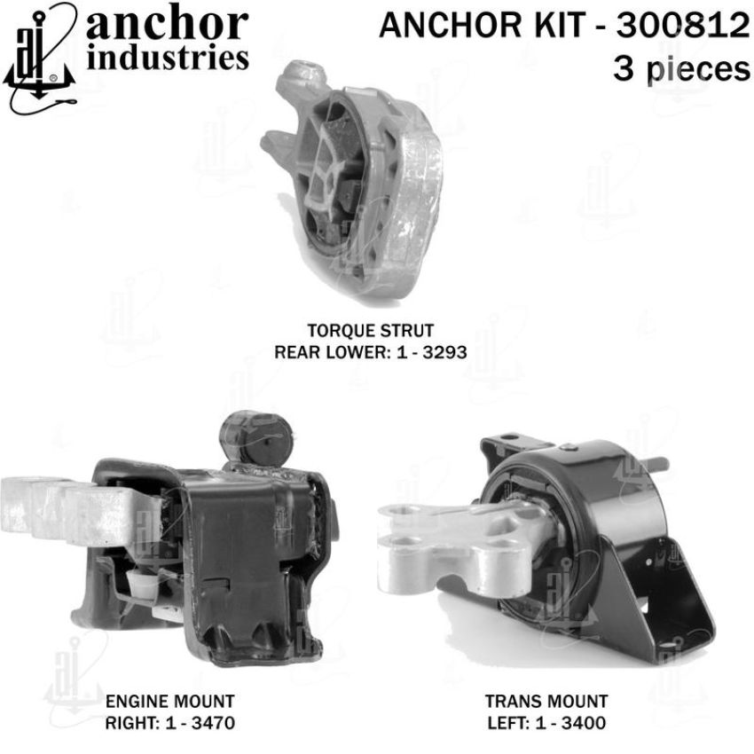 ANCHOR MOUNTS 300812 ENGINE MNT KIT