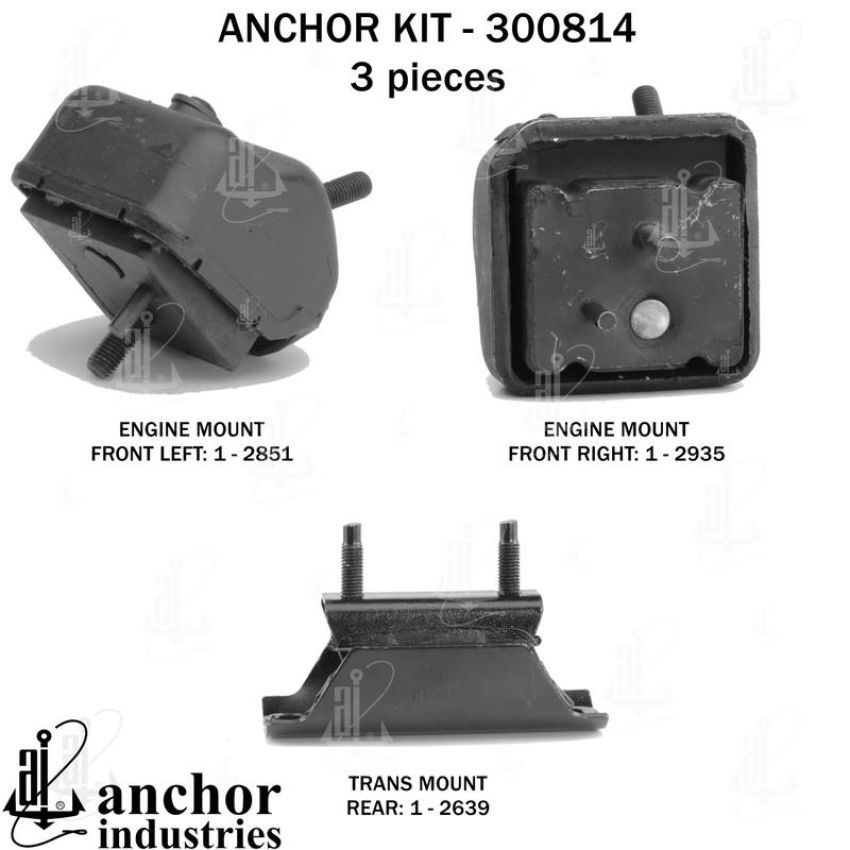 ANCHOR MOUNTS 300814 ENGINE MNT KIT