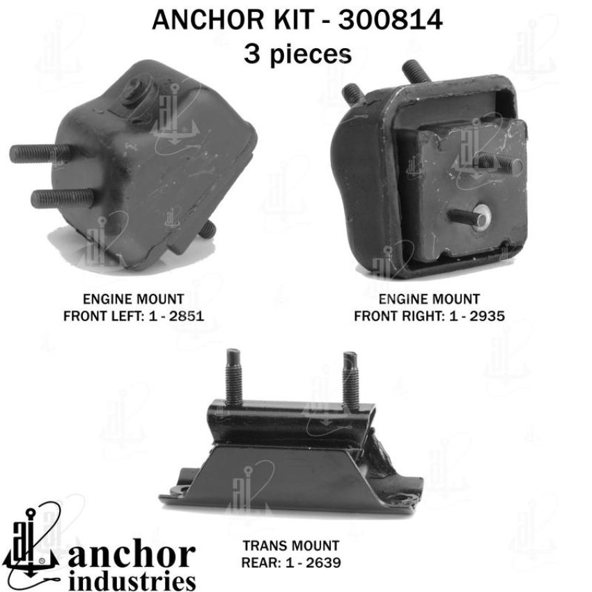 ANCHOR MOUNTS 300814 ENGINE MNT KIT