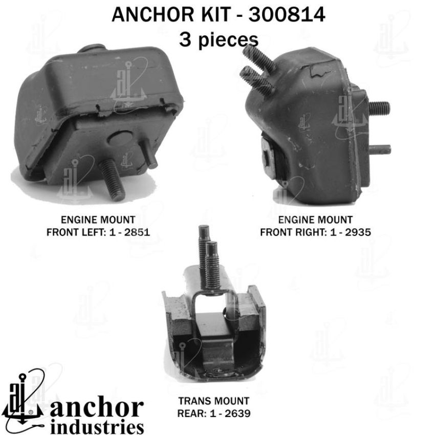 ANCHOR MOUNTS 300814 ENGINE MNT KIT