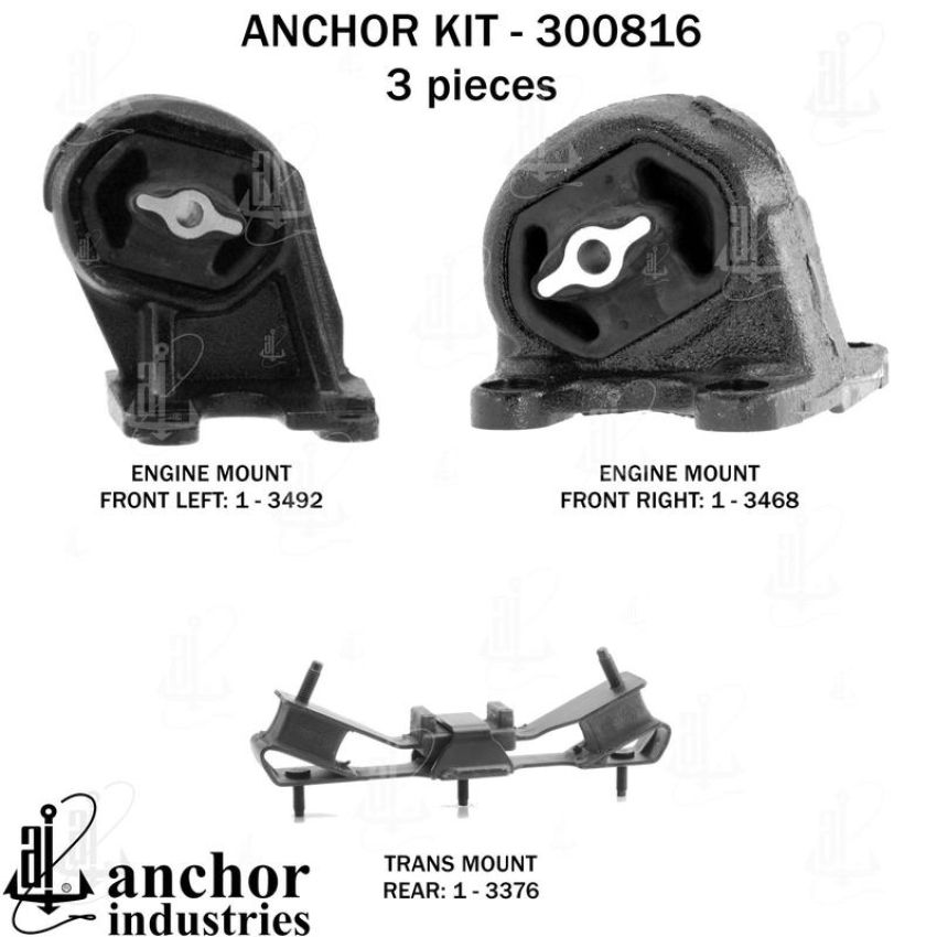 ANCHOR MOUNTS 300816 ENGINE MNT KIT