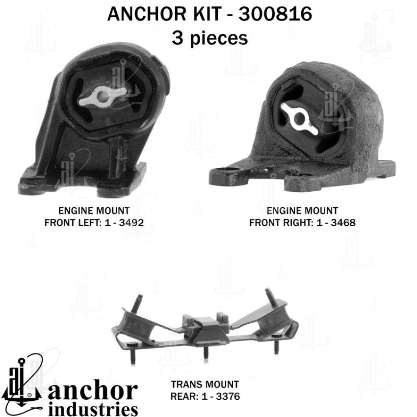 ANCHOR MOUNTS 300816 ENGINE MNT KIT