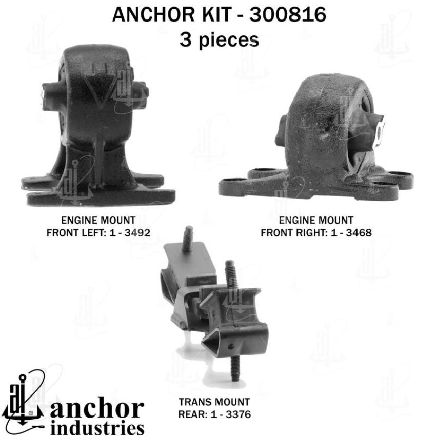 ANCHOR MOUNTS 300816 ENGINE MNT KIT