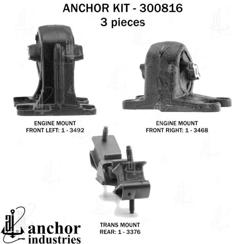 ANCHOR MOUNTS 300816 ENGINE MNT KIT
