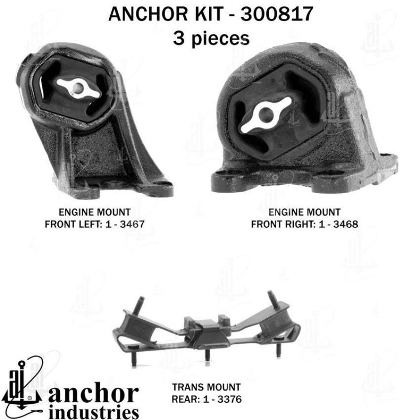 ANCHOR MOUNTS 300817 ENGINE MNT KIT