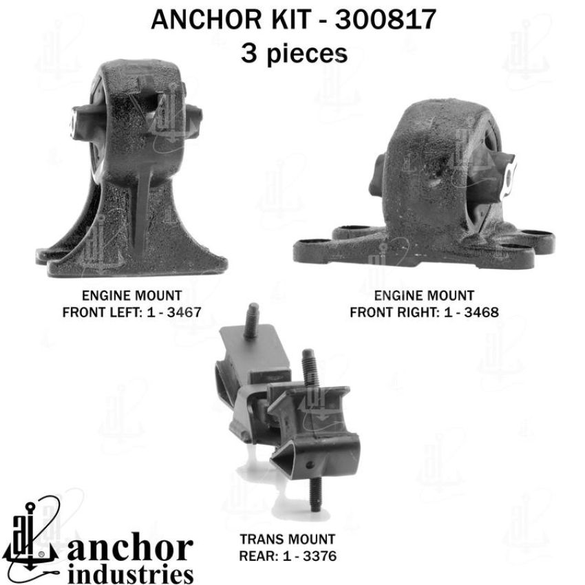 ANCHOR MOUNTS 300817 ENGINE MNT KIT