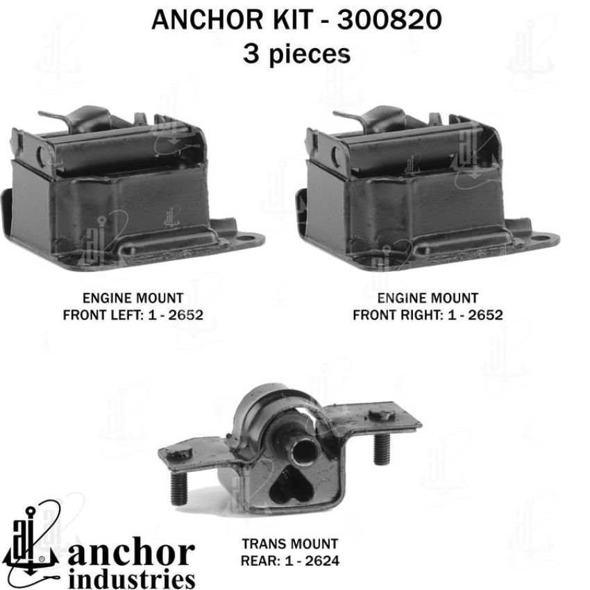 ANCHOR MOUNTS 300820 ENGINE MNT KIT