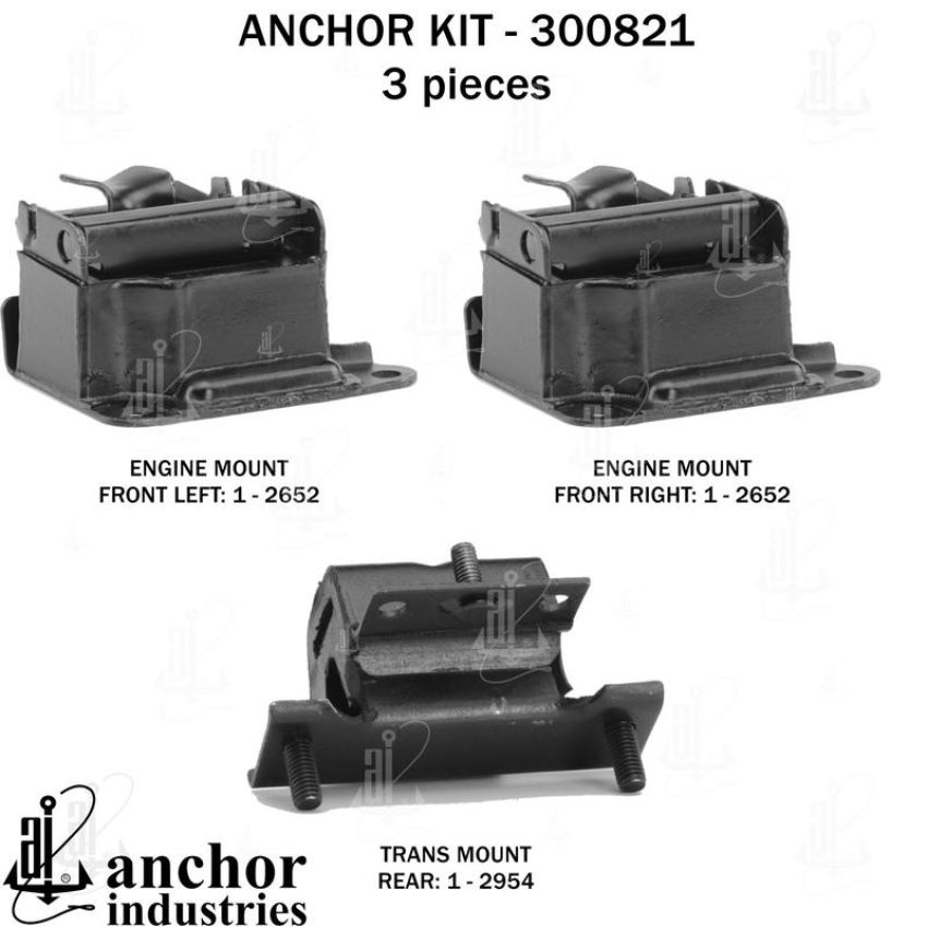 ANCHOR MOUNTS 300821 ENGINE MNT KIT