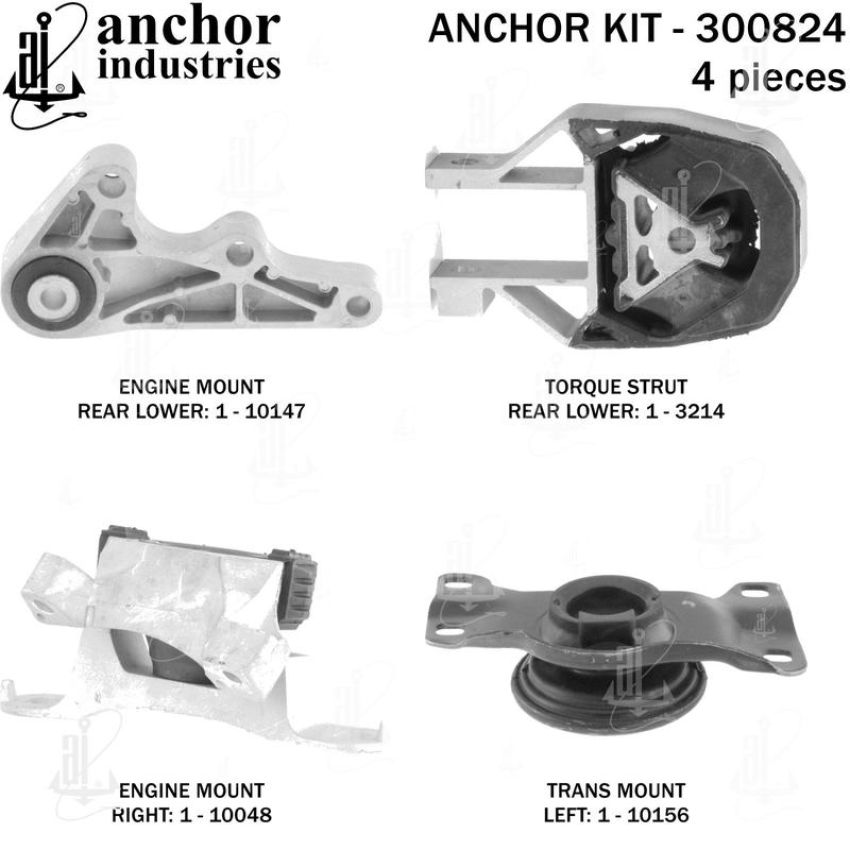 ANCHOR MOUNTS 300824 ENGINE MNT KIT