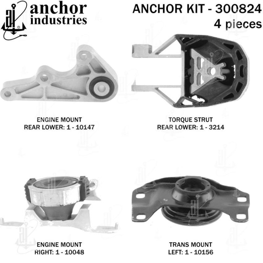 ANCHOR MOUNTS 300824 ENGINE MNT KIT