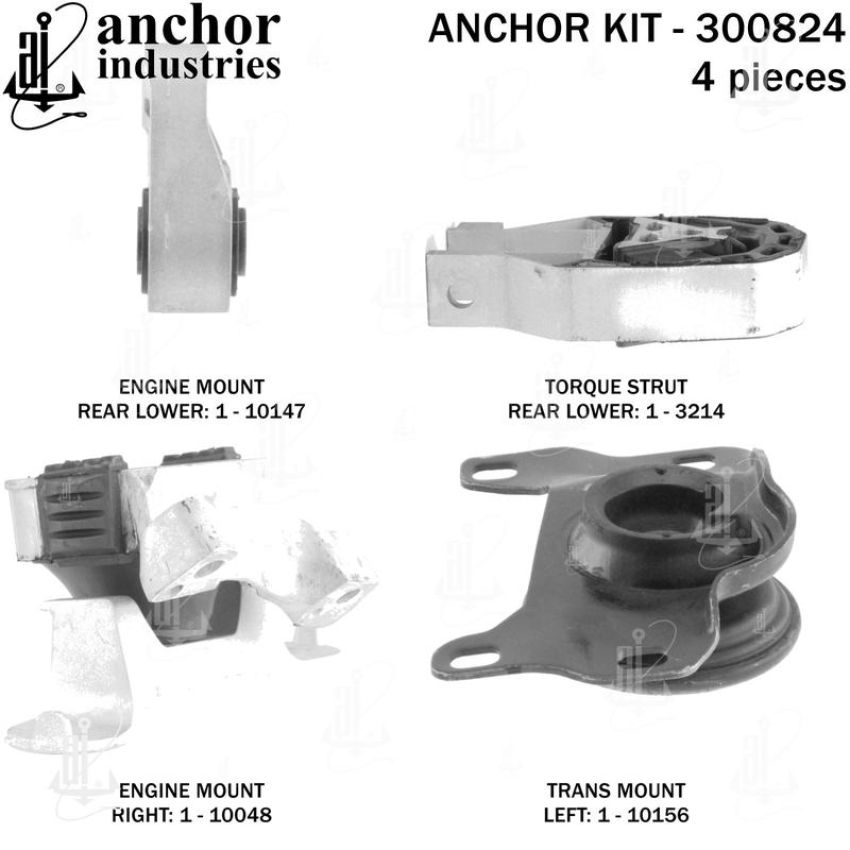 ANCHOR MOUNTS 300824 ENGINE MNT KIT