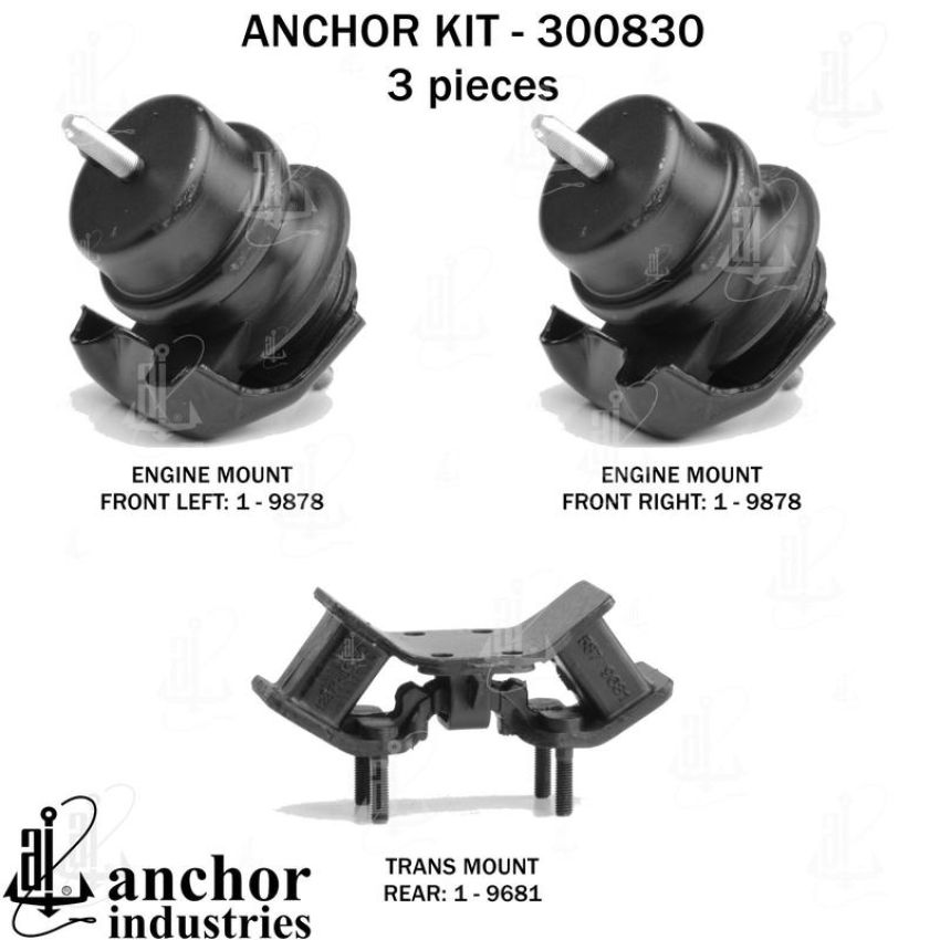 ANCHOR MOUNTS 300830 ENGINE MNT KIT