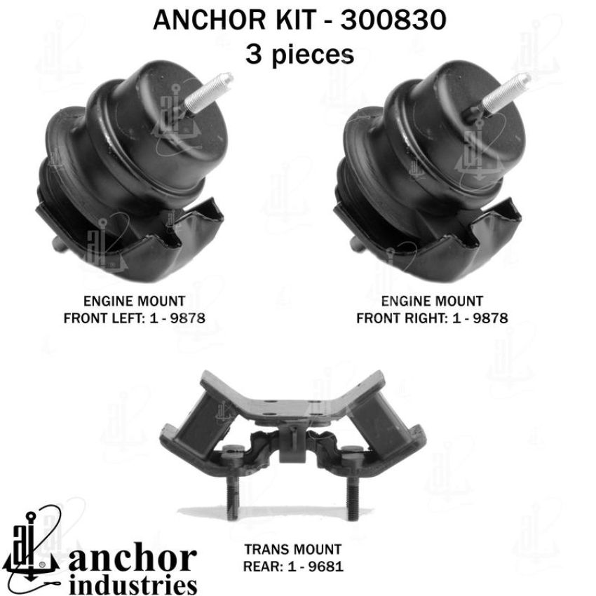 ANCHOR MOUNTS 300830 ENGINE MNT KIT