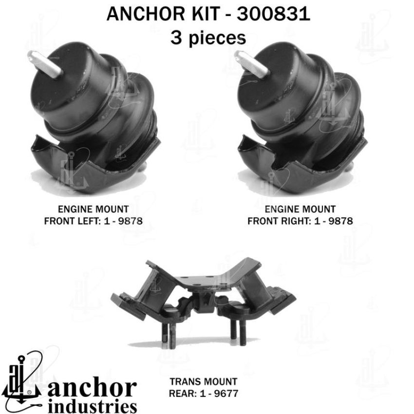 ANCHOR MOUNTS 300831 ENGINE MNT KIT