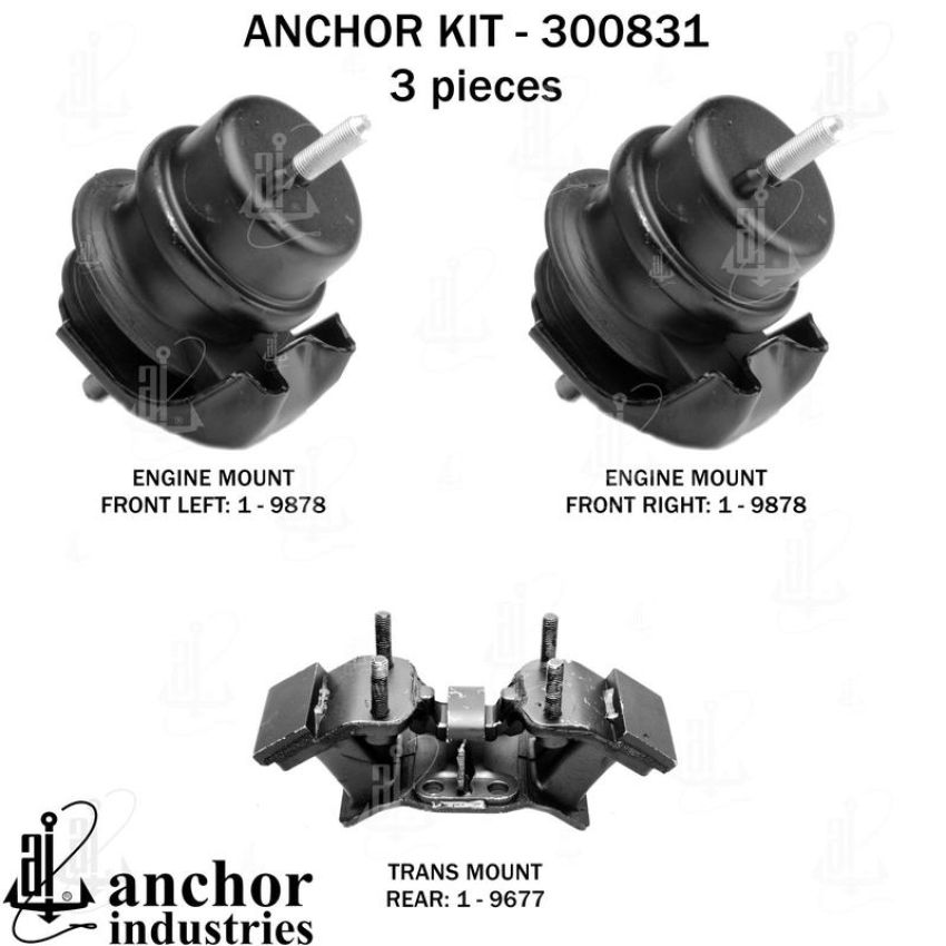ANCHOR MOUNTS 300831 ENGINE MNT KIT