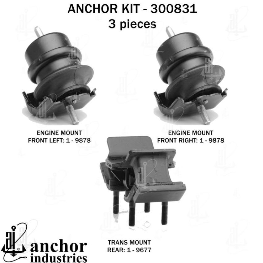 ANCHOR MOUNTS 300831 ENGINE MNT KIT