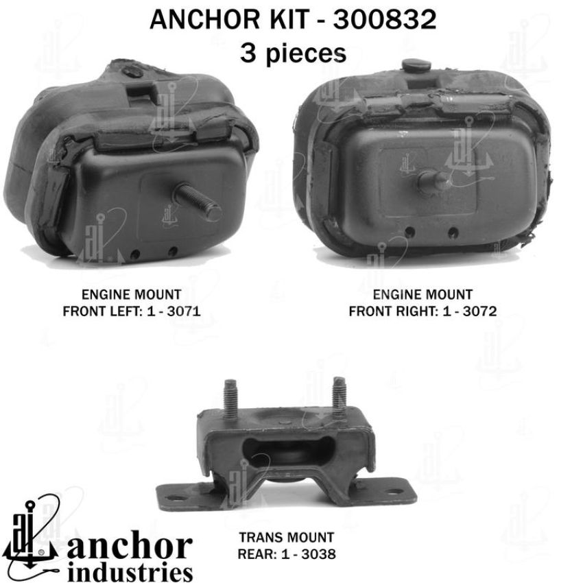 ANCHOR MOUNTS 300832 ENGINE MNT KIT