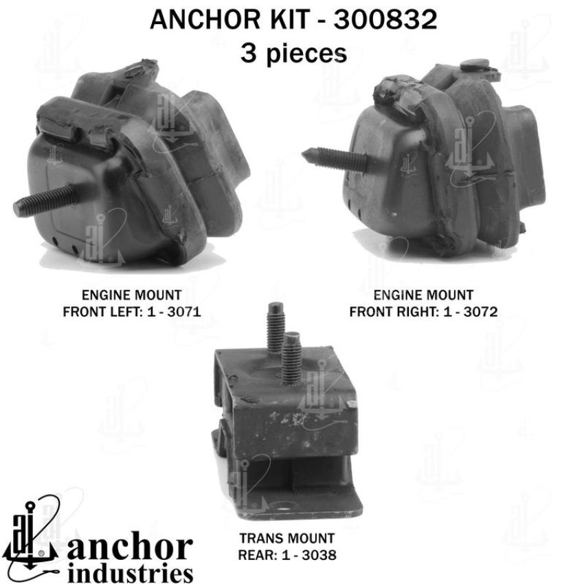 ANCHOR MOUNTS 300832 ENGINE MNT KIT