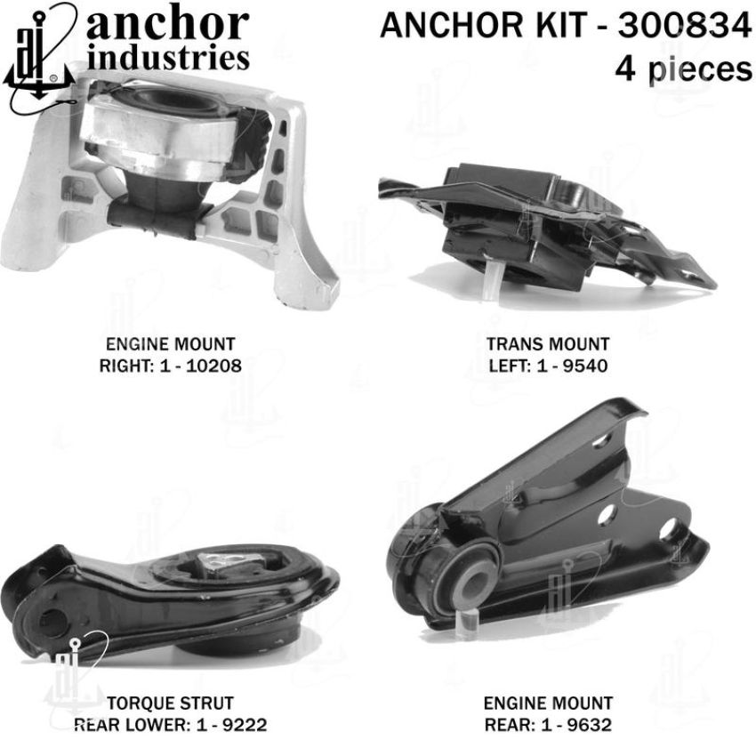 ANCHOR MOUNTS 300834 ENGINE MNT KIT