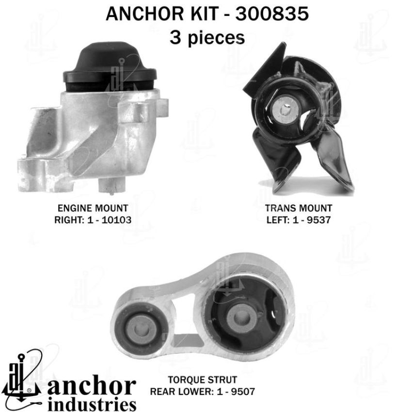 ANCHOR MOUNTS 300835 ENGINE MNT KIT