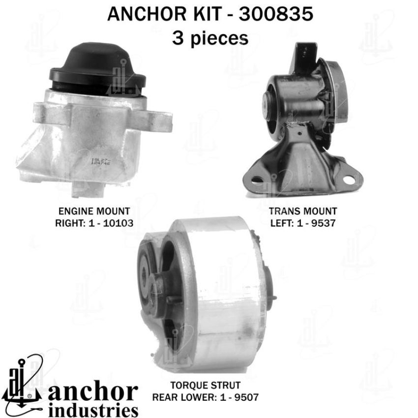ANCHOR MOUNTS 300835 ENGINE MNT KIT