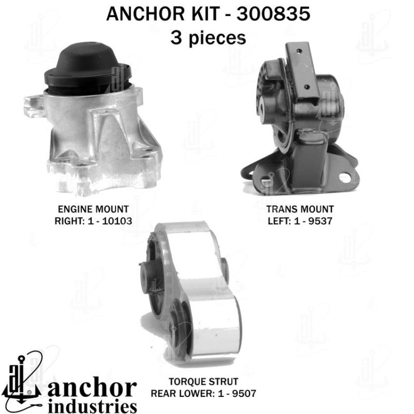 ANCHOR MOUNTS 300835 ENGINE MNT KIT