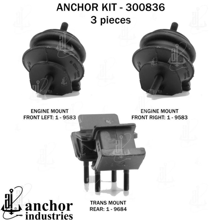 ANCHOR MOUNTS 300836 ENGINE MNT KIT