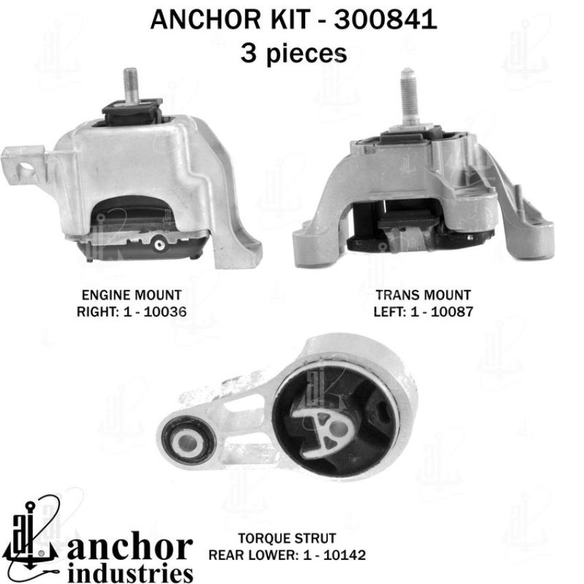ANCHOR MOUNTS 300841 ENGINE MNT KIT
