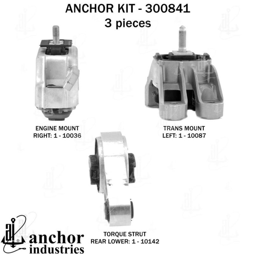 ANCHOR MOUNTS 300841 ENGINE MNT KIT